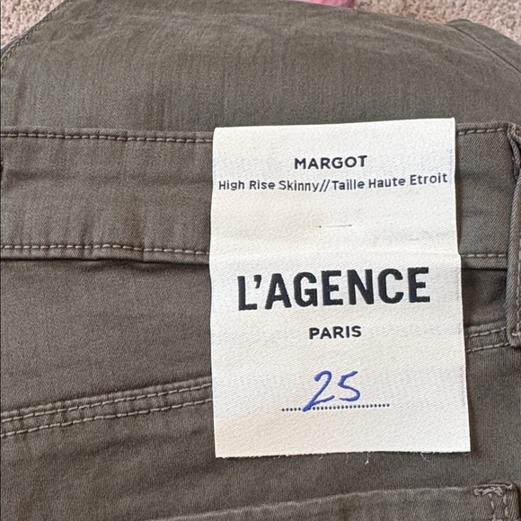 L' AGENCE Margot High Waist Ankle Olive Jeans size 25 NWT $298 - Picture 11 of 11